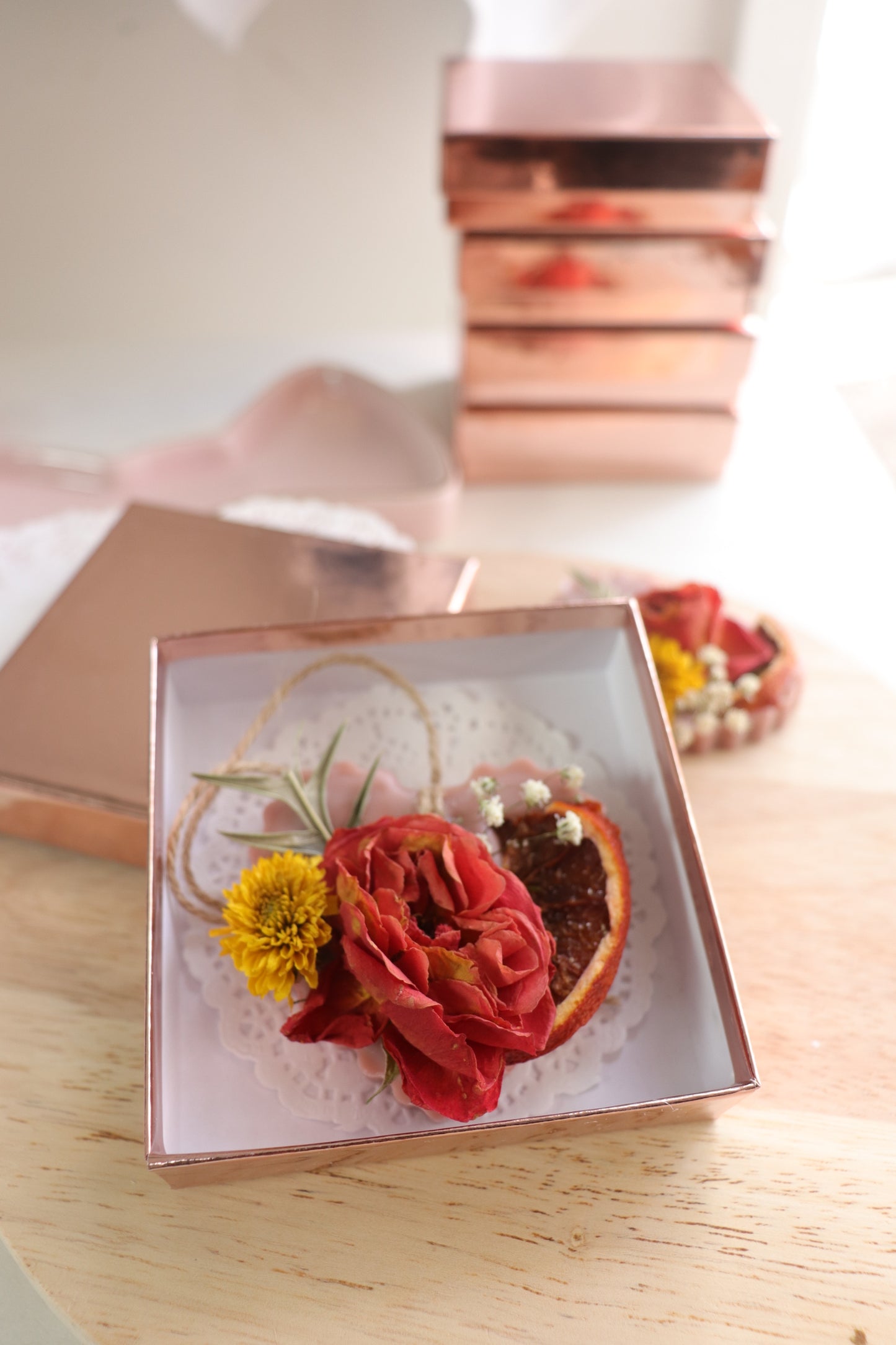 Heart shape scented wax tablets